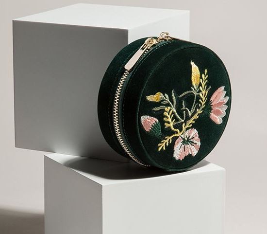 Torbica za nakit WOLF 1834, Zoe Travel Round, zelena