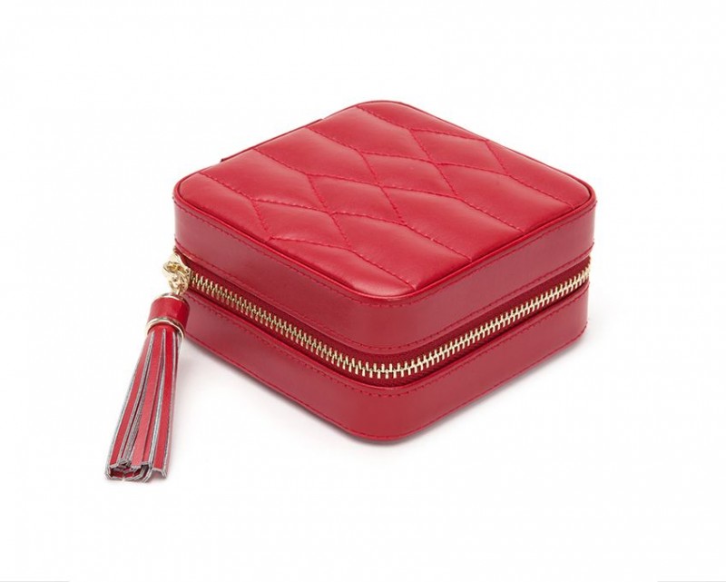 Torbica za nakit WOLF 1834, Caroline Zip Travel, crvena