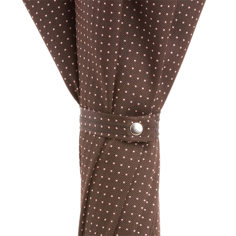 Kišobran Pasotti - Gentleman Umbrella with Brown Leather Handle