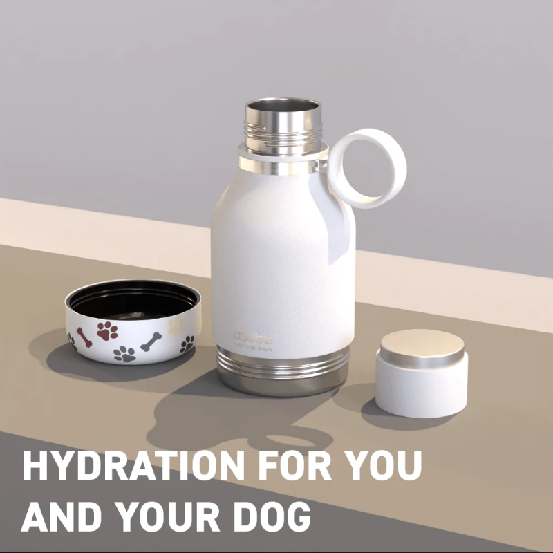 Boca za vodu ASOBU Dog bowl, bijela