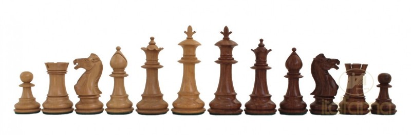 Šah set ITALFAMA Stauton Firenze + Walnut/Maple Chessboard 50x50 cm