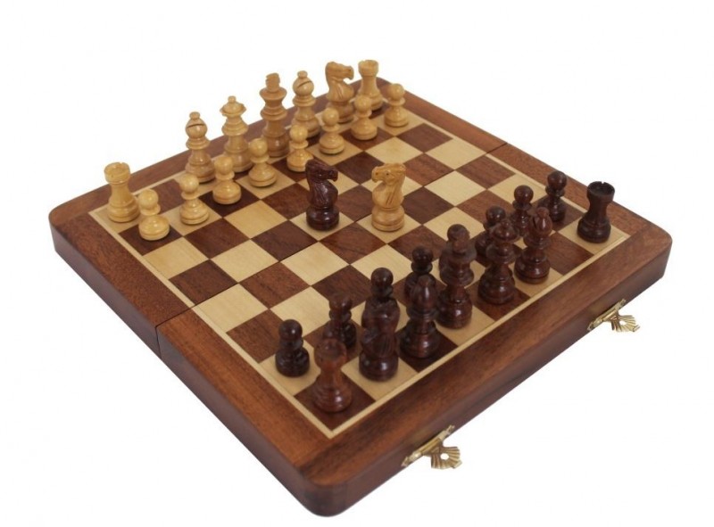 Šah set ITALFAMA Magnetic Folding Wood  25x25cm