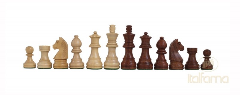 Šah set ITALFAMA Wooden Chess Pieces + Elm Briar Wood Chessboard 30x30 cm