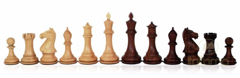 Šah set ITALFAMA Clasic Supreme + Walnut/Maple Chessboard 60x60 cm