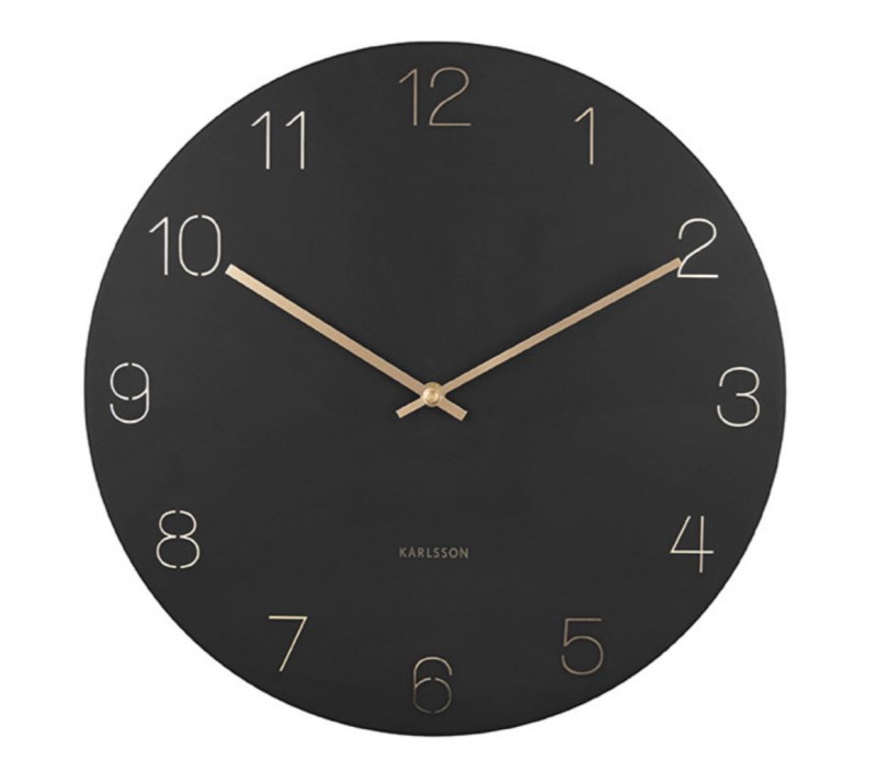 Sat zidni Charm Engraved,crni