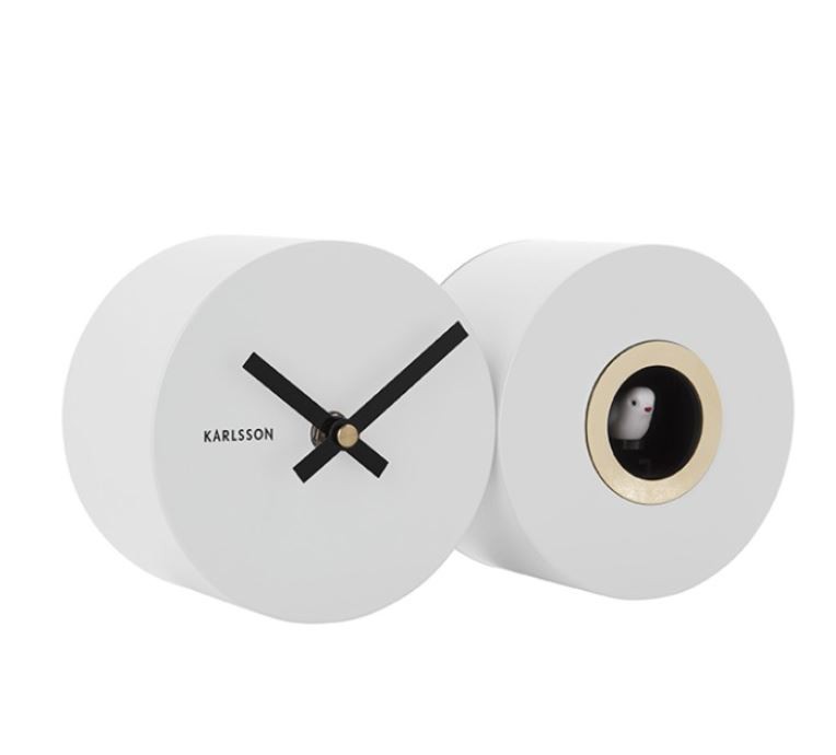 Sat zidni Duo Cuckoo, bijeli