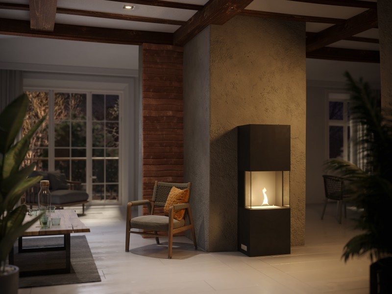 Kamin samostojeći TF Indie, crni