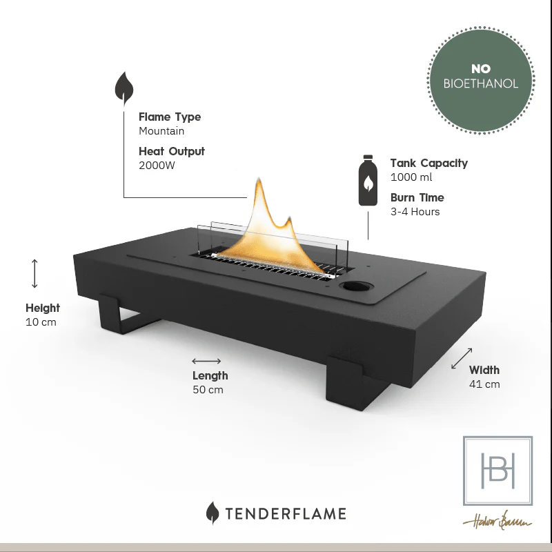 Kamin stolni TF Table Mountain, crni